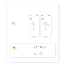 Baseus Home Intelligent T2 Pro Keychain Wireless Key and Other Object Finder BT 5.0 White (FMTP000002)