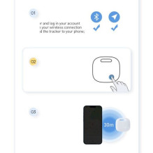 Baseus Home Intelligent T2 Pro Keychain Wireless Key and Other Object Finder BT 5.0 White (FMTP000002)