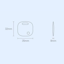 Baseus Home Intelligent T2 Pro Keychain Wireless Key and Other Object Finder BT 5.0 White (FMTP000002)