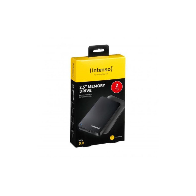Intenso HDD External 2.5" 2TB USB 3.2 with Leather Case, Black EU (6023580)