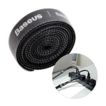 Baseus Tool Rainbow Circle hook and loop Straps / Velcro tape velcro cable organizer 1m Black (ACMGT-E01)