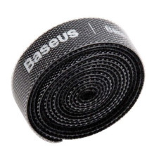 Baseus Tool Rainbow Circle hook and loop Straps / Velcro tape velcro cable organizer 1m Black (ACMGT-E01)