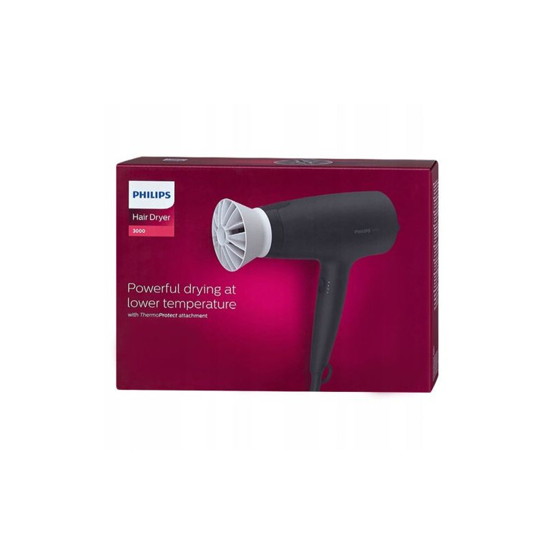 Philips Hairdryer 3000 Series BHD302 / 00 1600W, Black EU