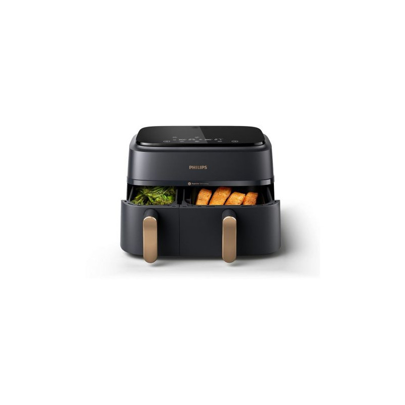 Philips Airfryer 3000 Series Dual Basket NA35200, 9L Black EU