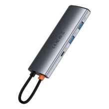 Baseus HUB Metal Gleam series 7-in-1 Multifunctional (Type-C to 2x USB 3.0, PD 100W / HDMI 4K 30Hz / RJ45 1Gbps, Type-C 