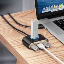 Baseus HUB Square round 4in1 USB Adapter USB3.0*1 + USB2.0*3 1m Black (CAHUB-AY01) Baseus HUB Square round 4in1 USB Adapter USB3.0*1 + USB2.0*3 1m Black (CAHUB-AY01)