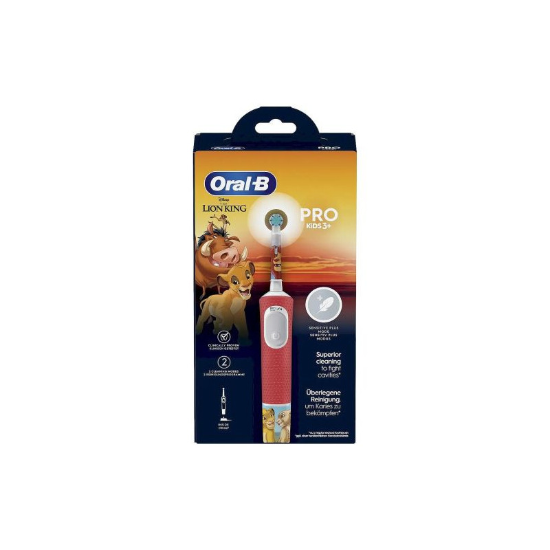 Oral-B Electric Toothbrush Vitality Pro 103 Kids Lion King Edition, Red EU