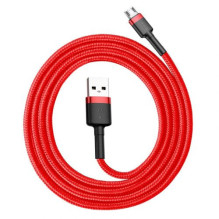 Baseus Micro USB Cafule Cable 2.4A 1m Red + Red (CAMKLF-B09) Baseus Micro USB Cafule Cable 2.4A 1m Red + Red (CAMKLF-B09)