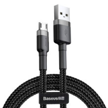 Baseus Micro USB Cafule Cable 2.4A 1m Gray + Black (CAMKLF-BG1) Baseus Micro USB Cafule Cable 2.4A 1m Gray + Black (CAMKLF-BG1)