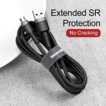 Baseus Micro USB Cafule Cable 2.4A 1m Gray + Black (CAMKLF-BG1) Baseus Micro USB Cafule Cable 2.4A 1m Gray + Black (CAMKLF-BG1)