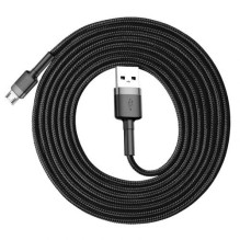 Baseus Micro USB Cafule Cable 1.5A 2m Gray + Black (CAMKLF-CG1) Baseus Micro USB Cafule Cable 1.5A 2m Gray + Black (CAMKLF-CG1)