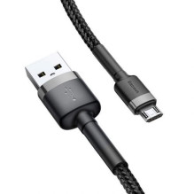 Baseus Micro USB Cafule Cable 1.5A 2m Gray + Black (CAMKLF-CG1) Baseus Micro USB Cafule Cable 1.5A 2m Gray + Black (CAMKLF-CG1)
