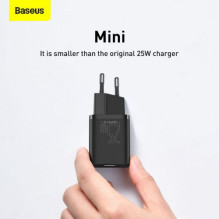 Baseus Travel Charger Super Si 1C Quick Charger 25W EU Black (CCSP020101) Baseus Travel Charger Super Si 1C Quick Charger 25W EU Black (CCSP020101)