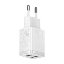 Baseus Travel Charger Compact wall Charger U+U, 10.5W EU White (CCXJ010202) Baseus Travel Charger Compact wall Charger U+U, 10.5W EU White (CCXJ010202)