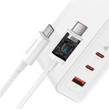 Baseus Travel Charger GaN5 Pro Fast wall charger, C+C+U, 140W White EU (CCGP100202) Baseus Travel Charger GaN5 Pro Fast wall charger, C+C+U, 140W White EU (CCGP100202)