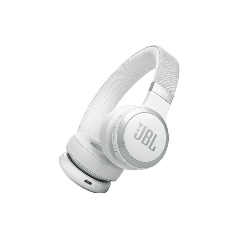 JBL Live 670NC Bluetooth Wireless On-Ear Headphones White EU