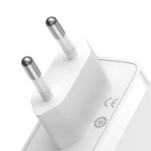 Baseus Travel Charger GaN5 Pro Fast wall charger, C+C+U, 140W White EU (CCGP100202)