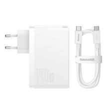 Baseus Travel Charger GaN5 Pro Fast wall charger, C+C+U, 140W White EU (CCGP100202) Baseus Travel Charger GaN5 Pro Fast wall charger, C+C+U, 140W White EU (CCGP100202)