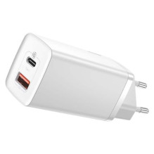 Baseus Travel Charger GaN2 Lite Quick Charger C+U QC 3.0 PD 3.0 65W EU White (CCGAN2L-B02) Baseus Travel Charger GaN2 Lite Quick Charger C+U QC 3.0 PD 3.0 65W EU White (CCGAN2L-B02)