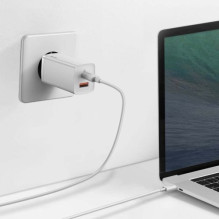 Baseus Travel Charger GaN2 Lite Quick Charger C+U QC 3.0 PD 3.0 65W EU White (CCGAN2L-B02) Baseus Travel Charger GaN2 Lite Quick Charger C+U QC 3.0 PD 3.0 65W EU White (CCGAN2L-B02)