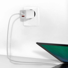 Baseus Travel Charger GaN2 Lite Quick Charger C+U QC 3.0 PD 3.0 65W EU White (CCGAN2L-B02) Baseus Travel Charger GaN2 Lite Quick Charger C+U QC 3.0 PD 3.0 65W EU White (CCGAN2L-B02)