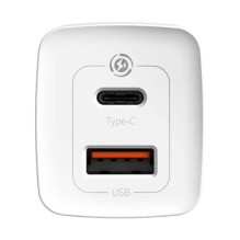 Baseus Travel Charger GaN2 Lite Quick Charger C+U QC 3.0 PD 3.0 65W EU White (CCGAN2L-B02) Baseus Travel Charger GaN2 Lite Quick Charger C+U QC 3.0 PD 3.0 65W EU White (CCGAN2L-B02)
