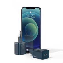 Baseus Travel Charger set Super Si 1C PD Fast charger 20W Blue EU (CCSUP-B03) Baseus Travel Charger set Super Si 1C PD Fast charger 20W Blue EU (CCSUP-B03)