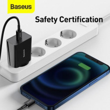 Baseus Travel Charger Speed Mini 1C Quick Charger 20W EU Black (CCFS-SN01) Baseus Travel Charger Speed Mini 1C Quick Charger 20W EU Black (CCFS-SN01)