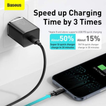 Baseus Travel Charger set Super Si 1C PD Fast charger 20W EU Black (CCSUP-B01) Baseus Travel Charger set Super Si 1C PD Fast charger 20W EU Black (CCSUP-B01)