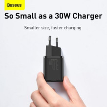 Baseus Travel Charger Super Si 1C Quick Charger PD 30W EU Black (CCSUP-J01) Baseus Travel Charger Super Si 1C Quick Charger PD 30W EU Black (CCSUP-J01)