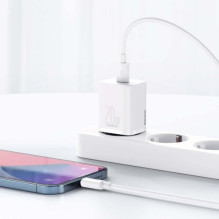 Baseus Travel Charger set Super Si 1C PD Fast charger 20W EU White (CCSUP-B02) Baseus Travel Charger set Super Si 1C PD Fast charger 20W EU White (CCSUP-B02)