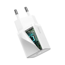 Baseus Travel Charger set Super Si 1C PD Fast charger 20W EU White (CCSUP-B02) Baseus Travel Charger set Super Si 1C PD Fast charger 20W EU White (CCSUP-B02)