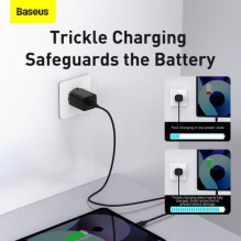 Baseus Travel Charger Super Si 1C Quick Charger PD 30W EU Black (CCSUP-J01) Baseus Travel Charger Super Si 1C Quick Charger PD 30W EU Black (CCSUP-J01)