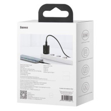 Baseus Travel Charger set Super Si 1C QC (With Mini Black Cable Type-C to Type-C 3A 1m) 25W EU Black (TZCCSUP-L01) Baseus Travel Charger set Super Si 1C QC (With Mini Black Cable Type-C to Type-C 3A 1m) 25W EU Black (TZCCSUP-L01)