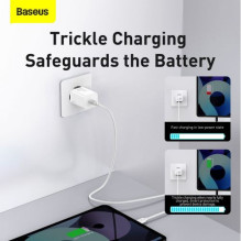 Baseus Travel Charger Super Si 1C Quick Charger PD 30W EU White (CCSUP-J02) Baseus Travel Charger Super Si 1C Quick Charger PD 30W EU White (CCSUP-J02)