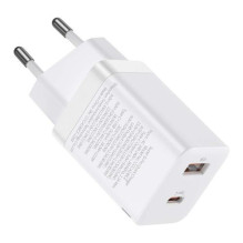 Baseus Travel Charger Super Si Pro mini Fast Charger, C+U, PD 3.0, QC 3.0 30W EU White (CCSUPP-E02) Baseus Travel Charger Super Si Pro mini Fast Charger, C+U, PD 3.0, QC 3.0 30W EU White (CCSUPP-E02)