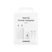 Samsung Travel Charger 15W EP-T1510X with Type-C to Type-C cable (1m) White EU (EP-T1510XWEGEU) Samsung Travel Charger 15W EP-T1510X with Type-C to Type-C cable (1m) White EU (EP-T1510XWEGEU)
