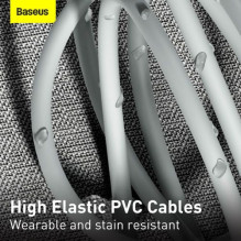 Baseus Type-C Simple Wisdom cable (2pcs / set), 5A, 1.5m, White (TZCATZJ-02)