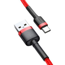 Baseus Type-C Cafule cable 3A, 1m, Red + Red (CATKLF-B09)