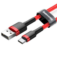 Baseus Type-C Cafule Cable, 2A, 2m, Red + Red (CATKLF-C09) Baseus Type-C Cafule Cable, 2A, 2m, Red + Red (CATKLF-C09)