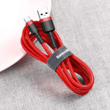 Baseus Type-C Cafule Cable, 2A, 2m, Red + Red (CATKLF-C09) Baseus Type-C Cafule Cable, 2A, 2m, Red + Red (CATKLF-C09)