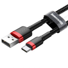Baseus Type-C Cafule cable 2A 2m Red + Black (CATKLF-C91) Baseus Type-C Cafule cable 2A 2m Red + Black (CATKLF-C91)