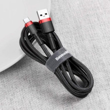 Baseus Type-C Cafule cable 2A 2m Red + Black (CATKLF-C91) Baseus Type-C Cafule cable 2A 2m Red + Black (CATKLF-C91)