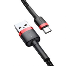 Baseus Type-C Cafule cable 2A 2m Red + Black (CATKLF-C91) Baseus Type-C Cafule cable 2A 2m Red + Black (CATKLF-C91)
