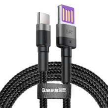 Baseus Type-C Cafule SuperCharge 40W PD 3.0, QC 3.0, 40W, 1m Gray / Black (CATKLF-PG1) Baseus Type-C Cafule SuperCharge 40W PD 3.0, QC 3.0, 40W, 1m Gray / Black (CATKLF-PG1)