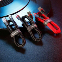 Baseus Type-C Cafule cable 2A, 3m, Gray / Black (CATKLF-UG1)