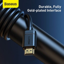 Baseus Video Cable High definition Series HDMI To HDMI 4K 60 Hz, 3D HDR, 18 Gbps, 1m Black (CAKGQ-A01) Baseus Video Cable High definition Series HDMI To HDMI 4K 60 Hz, 3D HDR, 18 Gbps, 1m Black (CAKGQ-A01)