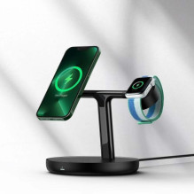 Baseus Wireless Charger Swan stand 3-in-1 Magnetic charger with TypeC cable 15W, 1m Black (WXTE000101) Baseus Wireless Charger Swan stand 3-in-1 Magnetic charger with TypeC cable 15W, 1m Black (WXTE000101)