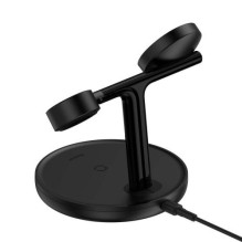 Baseus Wireless Charger Swan stand 3-in-1 Magnetic charger with TypeC cable 15W, 1m Black (WXTE000101) Baseus Wireless Charger Swan stand 3-in-1 Magnetic charger with TypeC cable 15W, 1m Black (WXTE000101)