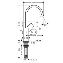 Washbasin faucet Hansgrohe Vivenis 210 75030000, chrome Washbasin faucet Hansgrohe Vivenis 210 75030000, chrome